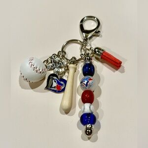 Toronto Blue Jays Keychain with Beads and Charms